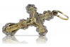 14Kt White Yellow Gold Italian Orthodox Cross oc002wy