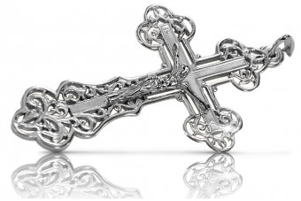 "Croix Orthodoxe en Or Blanc 14 Carats 585" oc003w oc003w