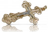 Beauté Italiénne Or Jaune Blanc 14k 585 Croix Orthodoxe en Or oc003yw oc003yw