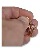 "Amethyst Ohrringe in Original Vintage 14k Roségold vec067" Vintage vec067