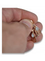 Boucles d'oreilles vintage en zircon et or rose 14 carats 585 vec067 Vintage vec067