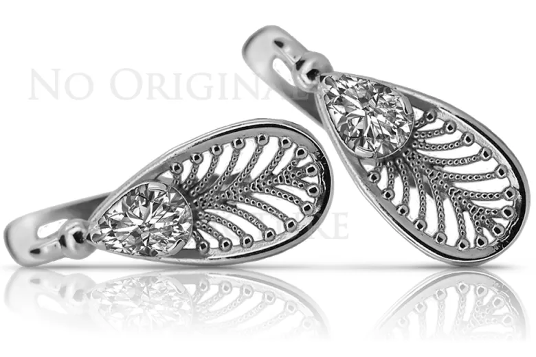 "Boucles d'oreilles en or rose 14 carats 585, style vintage vec067" Vintage vec067