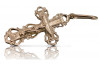 "Classic Italian 14K Rose Gold Orthodox Cross with Vintage Design" oc007r oc007r