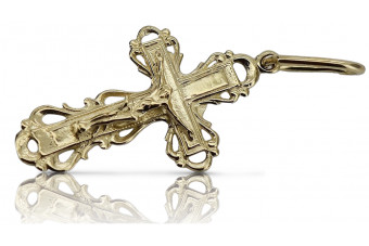 Italian Orthodox 14K Yellow Gold Cross oc007y