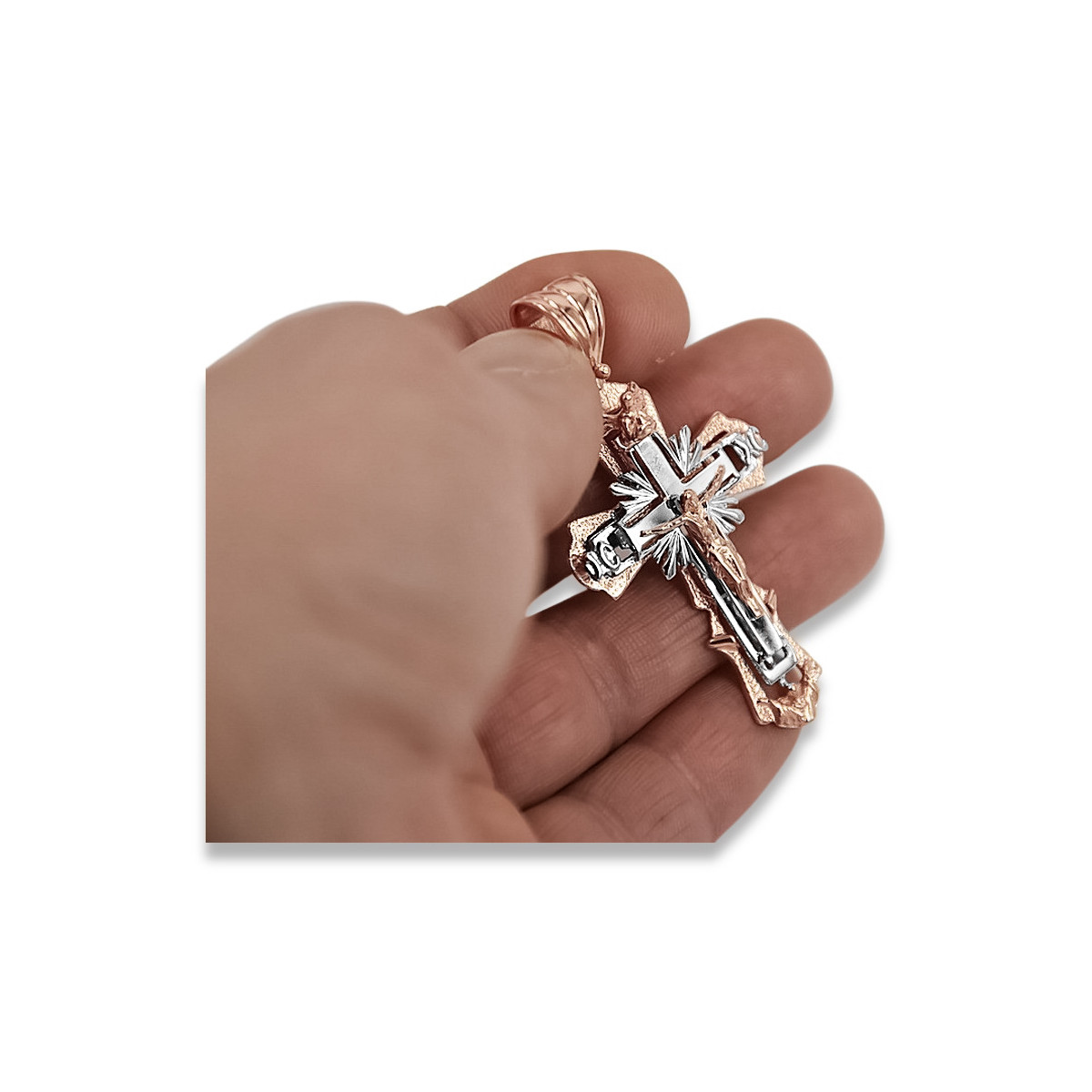 Croix ★ orthodoxe d’or russiangold.com ★ or 585 333 Prix bas