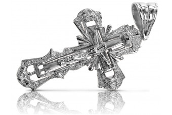 "Elegant 14K White Gold Italian Orthodox Cross oc010w - Perfect Gift for Her" Man!!! oc010w