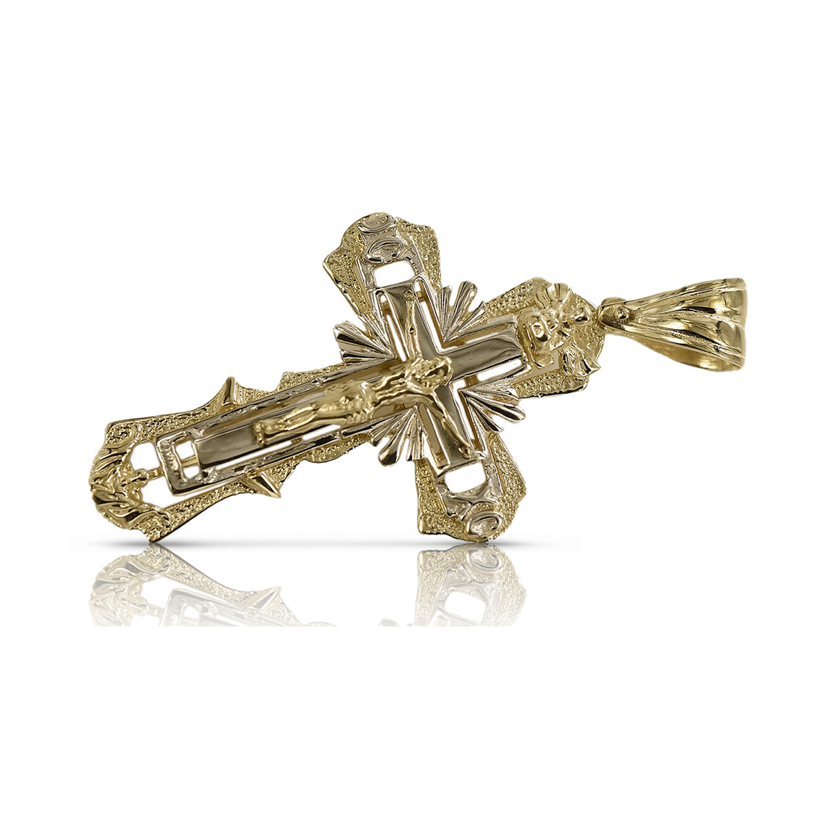 Gold Orthodox Cross ★ russiangold.com ★ Gold 585 333 Low price