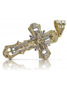 Exquisites 14K Gelb- & Weißgold Orthodoxes Kreuz OC010YW - Perfektes Geschenk für Frauen Man!!! oc010yw