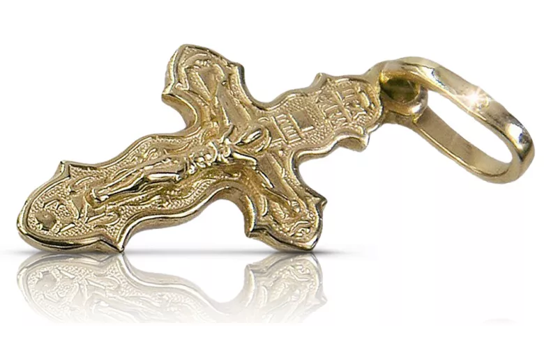 Gold Orthodox Cross ★ russiangold.com ★ Gold 585 333 Low price