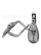 Boucles d'oreilles en argent sterling 925 vintage, Réglag. vec067s