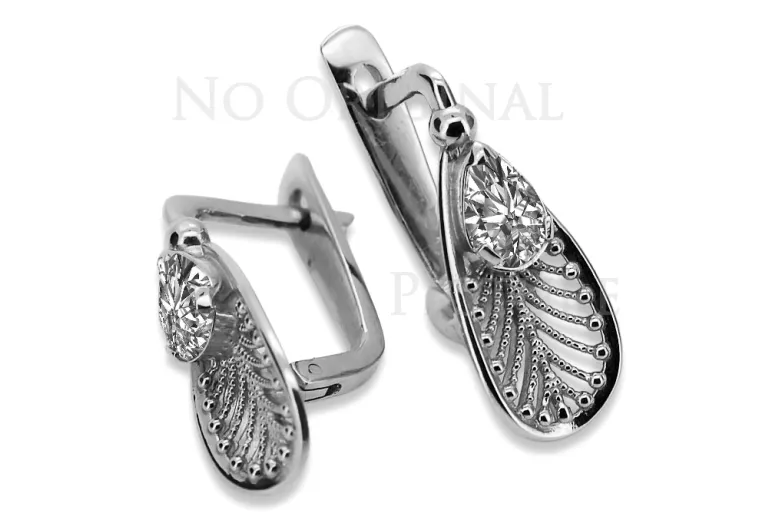 Aretes de Plata de ley 925, Ajust. con Piedras Preciosas Vintage vec067s