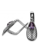 Boucles d'oreilles en argent sterling 925, Alexandrite vintage vec067s