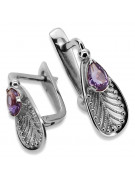 Boucles d'oreilles en argent sterling 925, Alexandrite vintage vec067s