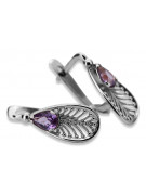 Boucles d'oreilles en argent sterling 925, Alexandrite vintage vec067s