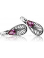 Sterling Silver 925 Amethyst Drop Earrings - Elegant Vintage Jewelry vec067s