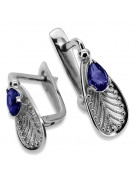 Boucles d'oreilles en argent sterling 925, Saphi vintage vec067s