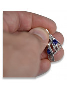 Sterling Silver 925, Sapphire Vintage Earrings vec067s