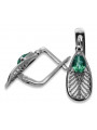 Sterling Silver 925 Emerald Drop Earrings vec067s