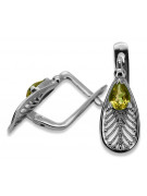 Pendientes de Plata de ley 925 con Peridoto Amarillo Vintage vec067s