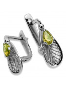 Pendientes de Plata de ley 925 con Peridoto Amarillo Vintage vec067s