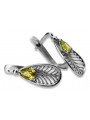 Pendientes de Plata de ley 925 con Peridoto Amarillo Vintage vec067s