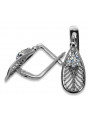 Boucles d'oreilles en argent sterling 925, Zirco vintage vec067s