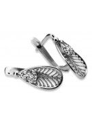 Boucles d'oreilles en argent sterling 925, Zirco vintage vec067s