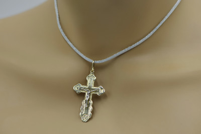 "Pendentif Croix Orthodoxe en Or Jaune Blanc 14K 585" oc013yw oc013yw