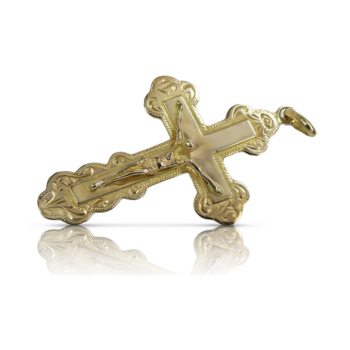 Gold Orthodox Cross ★ russiangold.com ★ Gold 585 333 Niedriger Preis