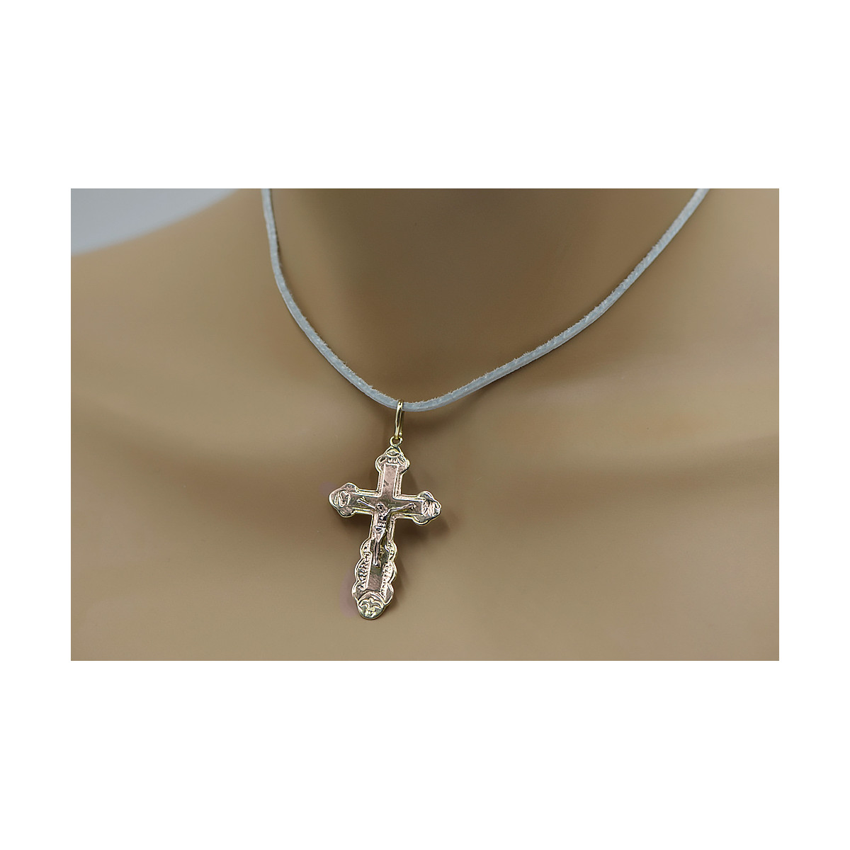 Gold Orthodox Cross ★ russiangold.com ★ Gold 585 333 Low price