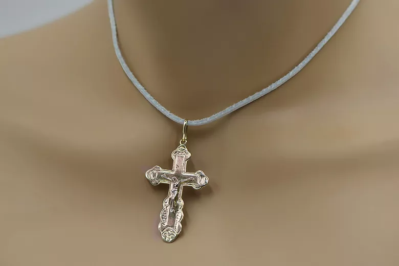 Croix ★ orthodoxe d’or russiangold.com ★ or 585 333 Prix bas