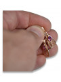 Rosévergoldete Amethyst Ohrstecker in Sterling Silber vec067