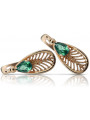 Sterling Silver Rose Gold Plated Emerald Earrings vec067