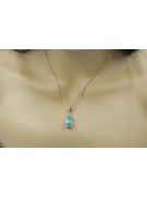 "Original 14K Rose Gold Pendant with Vintage Aquamarine gemstone vpc014" Vintage vpc014