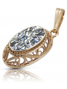 Pendentif Zircon Vintage en Or Rose 14 Carats d'origin vpc014 Vintage vpc014