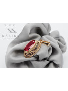 Rose Gold Plated Sterling Silver Pendant with Ruby Accents vpc014rp