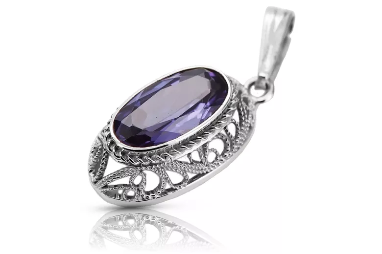 Pendentif en argent sterling 925, Alexandrite vpc014s