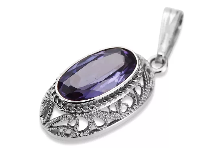 Pendentif en argent sterling 925, Alexandrite vpc014s