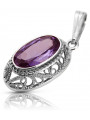 Sterling Silber 925 Anhänger mit Amethyst, Edelsteinanhänger vpc014s