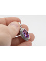 Sterling Silber 925 Anhänger mit Amethyst, Edelsteinanhänger vpc014s