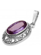 Sterling Silber 925 Anhänger mit Amethyst, Edelsteinanhänger vpc014s