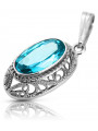 Sterling Silver 925 Aquamarine Pendant vpc014s