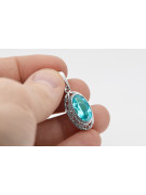 Sterling Silver 925 Aquamarine Pendant vpc014s