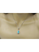 Sterling Silver 925 Aquamarine Pendant vpc014s