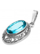 Sterling Silver 925 Aquamarine Pendant vpc014s