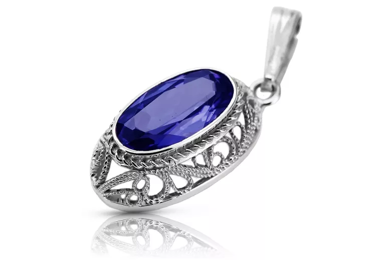 Sterling Silver 925 Sapphire Pendant vpc014s