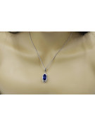 Sterling Silver 925 Sapphire Pendant vpc014s