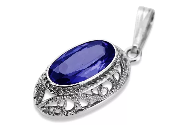 Sterling Silver 925 Sapphire Pendant vpc014s