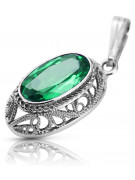 Sterling Silver 925, Emerald Pendant vpc014s