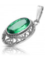 Sterling Silver 925, Emerald Pendant vpc014s